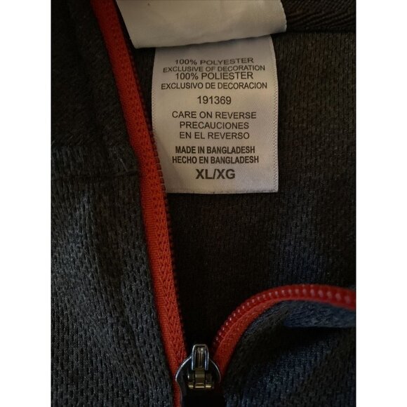 Chicago Blackhawks NHL Logo 1/4 Zip Pullover Shirt Gray Mens Size XL Extra Large - Picture 5 of 8